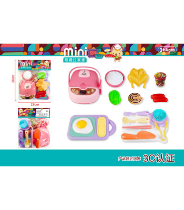 TOY KITCHEN KIT WITH RICE COOKER AND MORE - KITCHENS, SERVICES AND FOOD