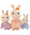 PLUSH RABBIT WITH SEQUIN DRESS 40 CM 3 COLORS