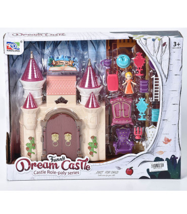 CASTLE PLAY SET WITH DOLL AND FURNITURE - HOUSES FOR DOLLS AND SETS