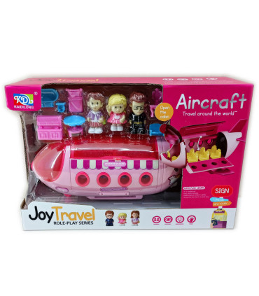 AIRPLANE PLAY SET WITH DOLLS AND FURNITURE - HOUSES FOR DOLLS AND SETS