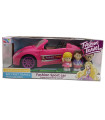 COUPE CONVERTIBLE CAR WITH 3 DOLLS