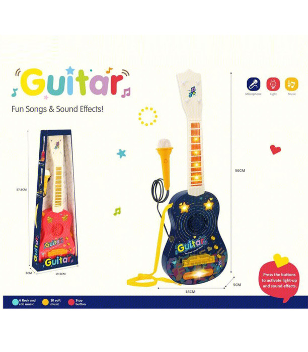 MUSICAL ELECTRIC GUITAR WITH MICROPHONE - Guitars