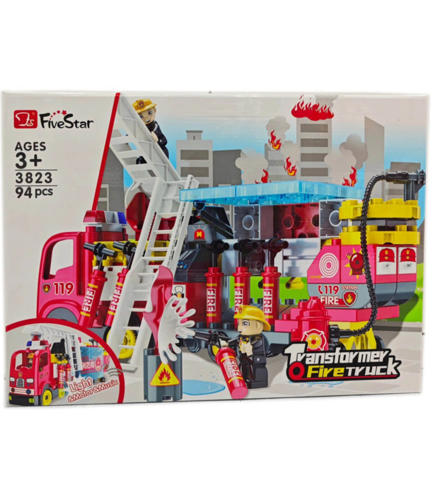 MOBILE CONSTRUCTOR FIRE STATION 94 PIECES - BUILDING BLOCKS, SORTERS AND RINGS