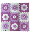 PUZZLE RUBBER CARPET FLOWERS 9 PIECES