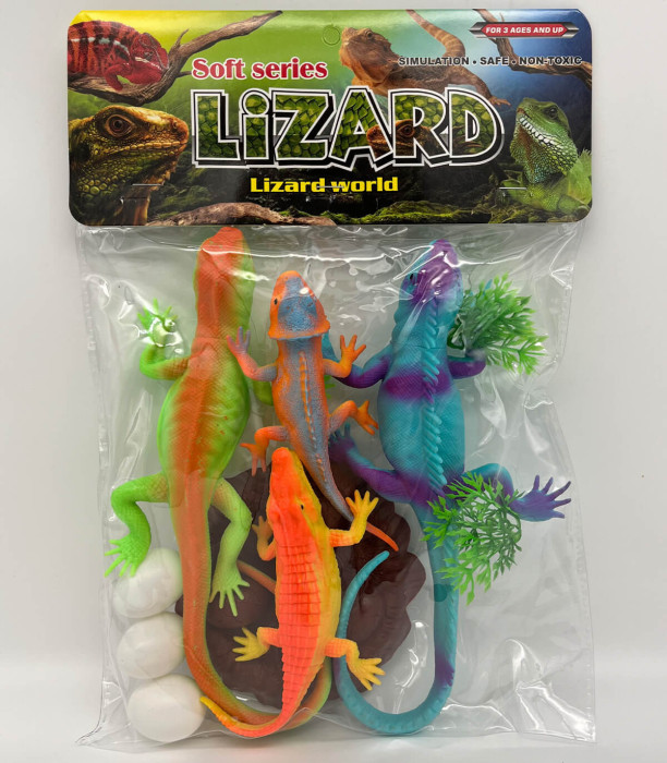 4 LIZARDS WITH EGGS TOY SET - Other animals