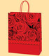 GLOSSY RED GIFT BAG WITH ROSES - PACKAGING AND BATTERIES