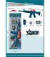 CHILDREN'S CARDBOARD POLICE ASSIGNMENT KIT - MACHINES AND RIFLES