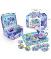 CHILDREN'S METAL TEA SET IN SUITCASE 15 PIECES