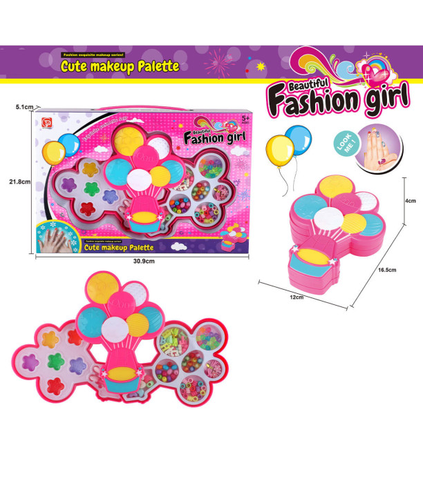 CHILDREN'S MAKEUP SET BALLOON SHAPED WITH BEADS - MAKEUP AND ACCESSORIES FOR DOLLS