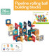 CHILDREN'S 76-PIECE CLEAR PIPE TRACK CONSTRUCTOR - BUILDING BLOCKS, SORTERS AND RINGS