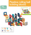 CHILDREN'S 76-PIECE CLEAR PIPE TRACK CONSTRUCTOR