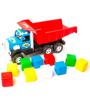 KIDS TRUCK WITH CUBES 52 CM 3 COLORS - Agricultural, construction machinery and military equipments