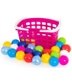 CHILDREN'S LARGE BASKET WITH BALLS 4 COLORS