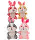 PLUSH SMILING BUNNY 25 CM 3 COLORS - Small