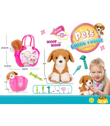 PLUSH DOG IN BAG VETERINARY CLINIC - Small