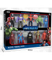 CHILDREN'S SET 10 FIGURES SUPERHEROES WITH WEAPONS