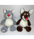 PLUSH WOLF 42 CM 2 COLORS - Medium