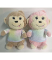 PLUSH MONKEY WITH T-SHIRT 30 CM 2 COLORS