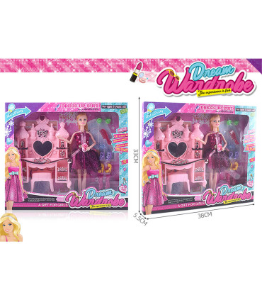 DOLL WITH A VANITY AND SHOES - DOLLS AND MERMAIDS