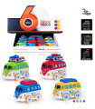 CHILDREN'S METAL BUS-CARAVAN 12 PCS. IN BOX 4 COLORS