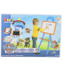 LARGE DOUBLE-SIDED DRAWING AND WRITING BOARD 3 IN 1, ON STAND, PUPPIES - Boards for drawing and writing