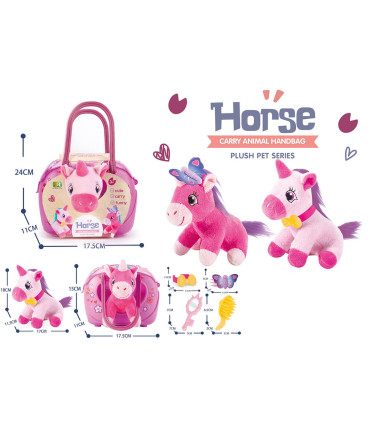 PLUSH UNICORN IN A BAG WITH ACCESSORIES - Small