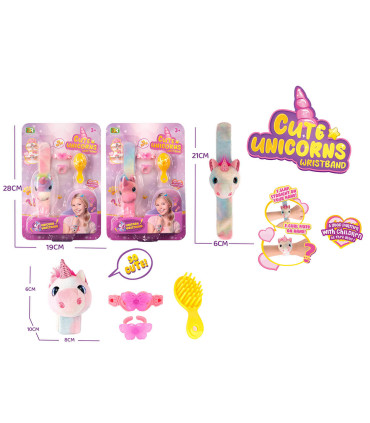 CHILDREN'S PLUSH UNICORN BRACELET - HAIRDRESSING AND BEAUTY KITS