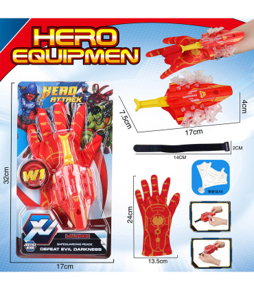 GLOVE WITH LAUNCHER IRON SUPERHERO - PARTY COSTUMES, MASKS AND WANDS