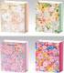 GIFT BAG MEDIUM SIZE PASTEL FLOWERS 42x30x12 - PACKAGING AND BATTERIES