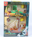 CHILDREN'S PLAY SET WITH 2 PIRATE SHIPS