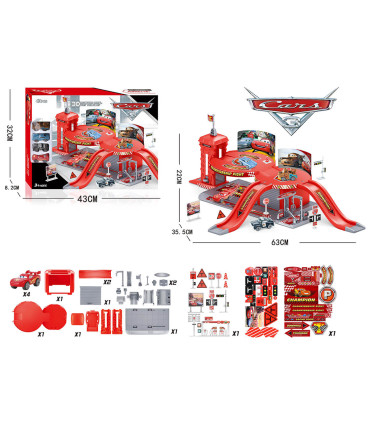 CHILDREN'S PARKING FOR CARS ON 2 LEVELS, WITH ELEVATOR, 4 CARS AND 2 SLIDES - PARKINGS, GARAGES, TRACKS AND AIRPORTS