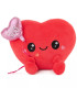 PLUSH HEART WITH BALLOON AND SOUND 2 COLORS 23 CM - VALENTINE'S DAY AND CHRISTMAS