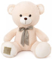 PLUSH BEAR WITH RIBBON 2 COLORS 50 CM