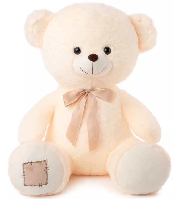 PLUSH BEAR WITH RIBBON 2 COLORS 50 CM - Big