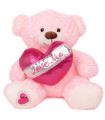 PLUSH BEAR WITH HEART 2 COLORS 60 CM