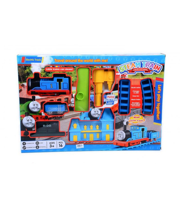CHILDREN'S TRAIN HUGE 16 PIECES - TRAINS AND BUSES