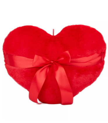 PLUSH HEART WITH RED RIBBON 36 CM - VALENTINE'S DAY AND CHRISTMAS