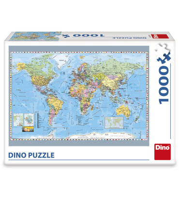 PUZZLE MAP OF THE WORLD 1000 PIECES - PUZZLES AND CUBES