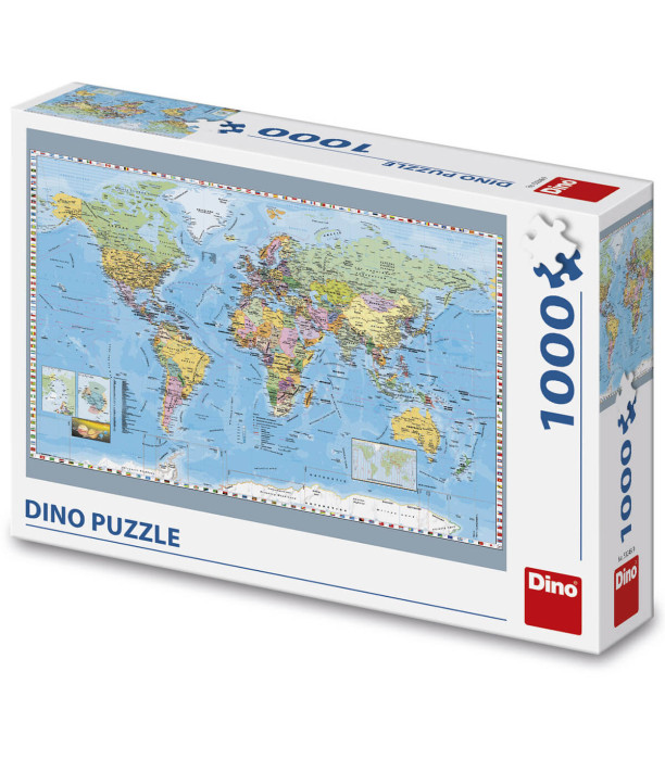 PUZZLE MAP OF THE WORLD 1000 PIECES - PUZZLES AND CUBES