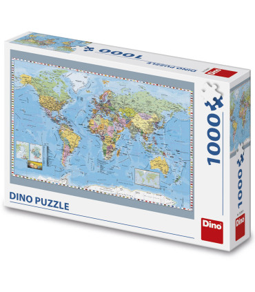 PUZZLE MAP OF THE WORLD 1000 PIECES - PUZZLES AND CUBES