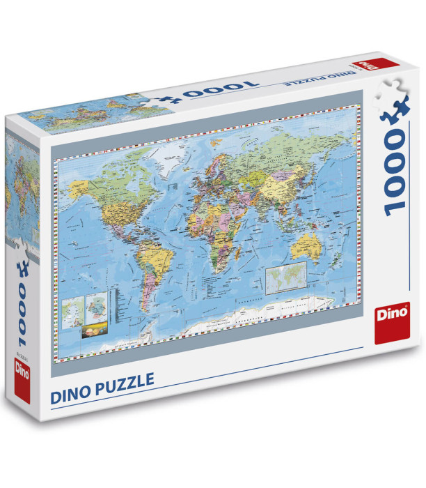 PUZZLE MAP OF THE WORLD 1000 PIECES - PUZZLES AND CUBES