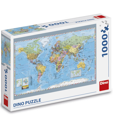 PUZZLE MAP OF THE WORLD 1000 PIECES - PUZZLES AND CUBES