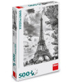 PUZZLE EIFFEL TOWER BLACK-WHITE 500 PIECES
