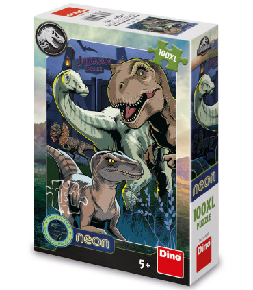 JURASSIC WORLD CHILDREN'S PUZZLE 100 XL PIECES NEON - PUZZLES AND CUBES