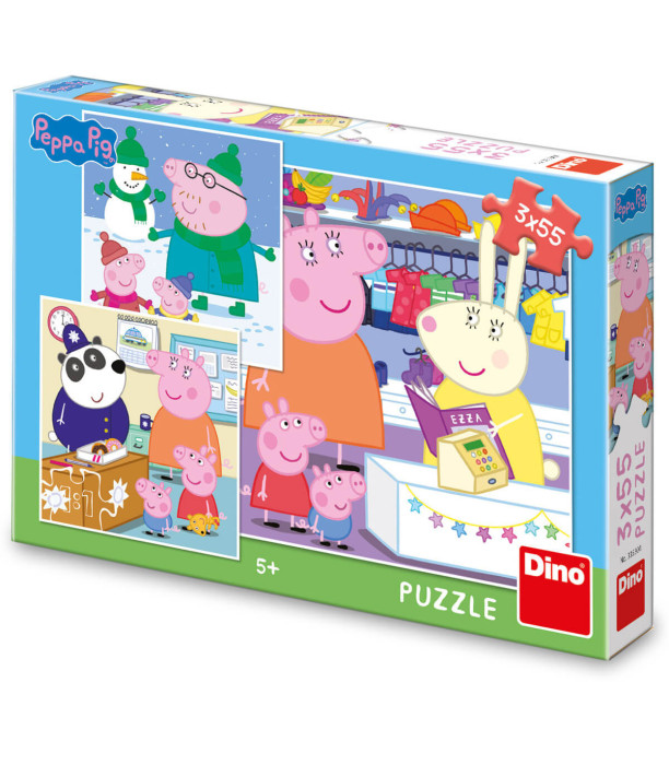 PEPPA PIG CHILDREN'S PUZZLE 3X55 PIECES - PUZZLES AND CUBES
