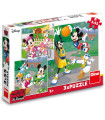 CHILDREN'S PUZZLE MICKEY & MINNIE 3X55 PIECES