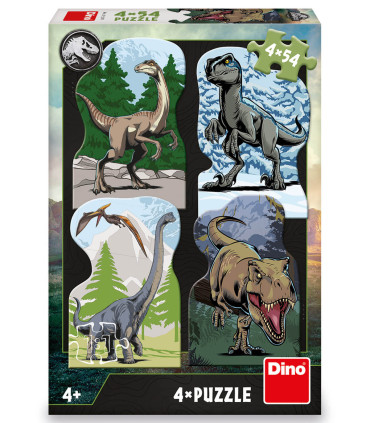 JURASSIC WORLD CHILDREN'S PUZZLE 4X54 PIECES - PUZZLES AND CUBES