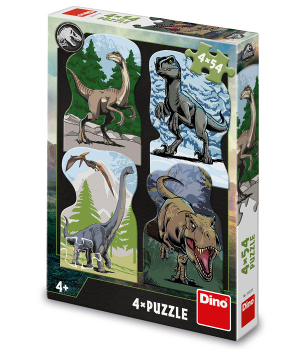 JURASSIC WORLD CHILDREN'S PUZZLE 4X54 PIECES - PUZZLES AND CUBES