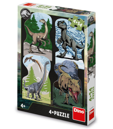 JURASSIC WORLD CHILDREN'S PUZZLE 4X54 PIECES - PUZZLES AND CUBES