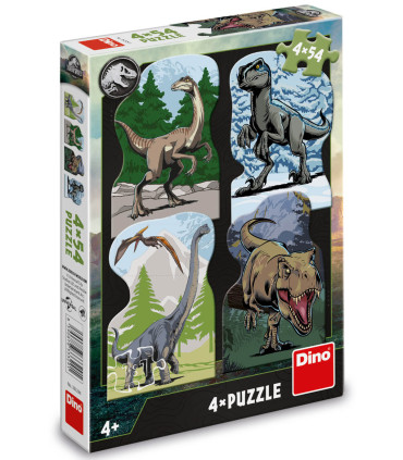 JURASSIC WORLD CHILDREN'S PUZZLE 4X54 PIECES - PUZZLES AND CUBES